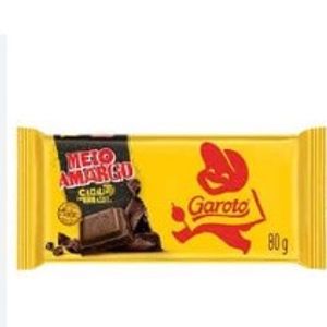 imagem do produto Barra de chocolate garoto meio amargo 80 gramas