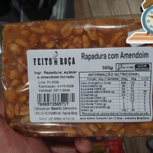 imagem do produto Rapadura com amendoin 500gramas 