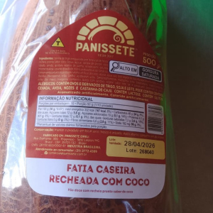 imagem do produto fatia caseira sabor coco 500 gramas