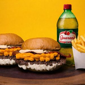 imagem do produto 2x  Varão smash + batata M + refri de 1L 