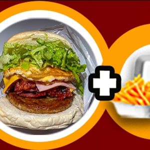 imagem do produto Combo X-Bacon + batata + coca cola lata 
