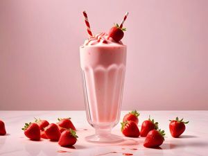 imagem do produto Milkshake de Morango c/ Pedaços - 500ml