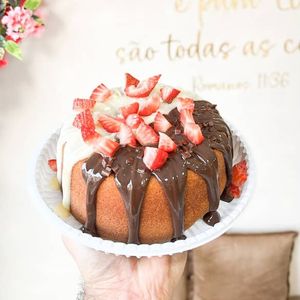 imagem do produto Afogadinho AMANTEIGADO DUO c/ morangos ( serve 7/8 fatias )