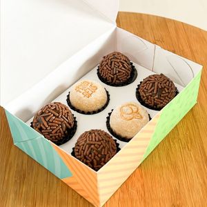 imagem do produto Box 6 brigadeiros gourmet parabéns