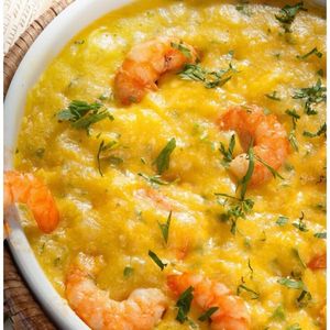 imagem do produto Vatapá de camarão; Bacalhau Gratinado; Arroz Branco; Pavê de chocolate meio amargo