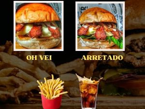 imagem do produto Combo - 1 Oh Vei, 1 Arretado, 2 batatas fritas e 1 coca cola litro