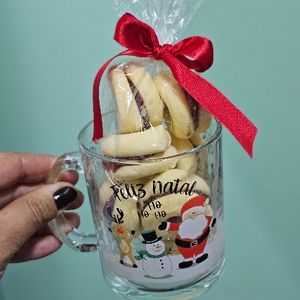 imagem do produto Caneca vidro com biscoito 