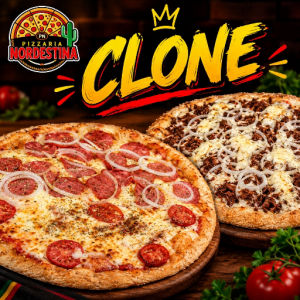 imagem do categoria CLONE DE PIZZA GRANDE + REFRIGERANTE 1L (são duas pizzas grandes, 8 fatias)