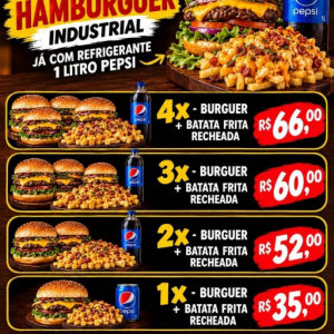 imagem do produto 1x Burguer+ Batata frita Recheada + Refri Lata