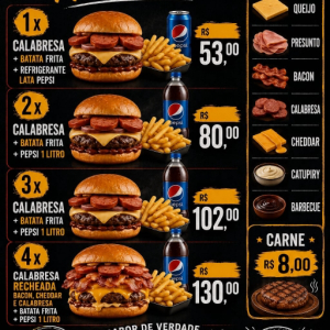 imagem do produto Combo 2x-Calabresa Artesanal + batata Frita + Refri 1 litro