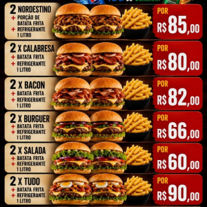 imagem do produto 2X Calabresa artesanal + Batata Frita simples + 1 litro Refri