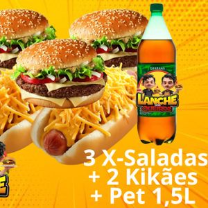 imagem do produto 3 X-Saladas + 2 Kikães + Pet 1,5L