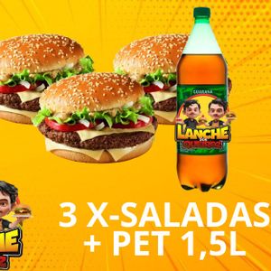 imagem do produto 3 x-saladas + refri 1,5L