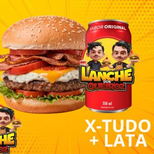 imagem do produto X-tudo + refri lata