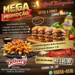 imagem do produto Combo Família Monstro Artesanal + Batata Frita Com Cheddar e Bacon 