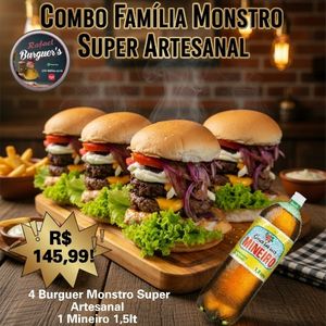 imagem do produto Combo Família Monstro Super Artesanal 