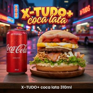 imagem do produto RAFA X-TUDÃO 1 X-TUDO TRADICIONAL ESPECIAL + 1 COCA COLA 310ML