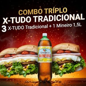 imagem do produto Combo Triplo X-TUDO Tradicional