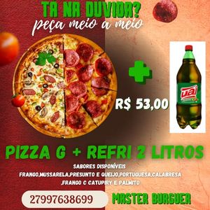 imagem do produto 1 Pizza G 8 Fatias  + 1 Refrigerante  2Lts