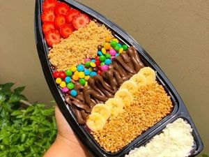 imagem do produto Barca De Açai  Pequena ( Serve 2 Pessoas) Banana,Nutella, Granola,Leite Condensa