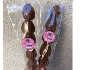 imagem do produto Espeto de fruta com chocolate