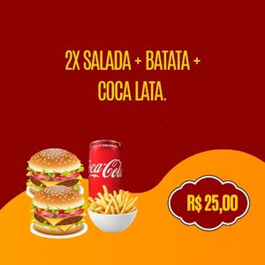 imagem do produto 2x salada + batata + coca lata.