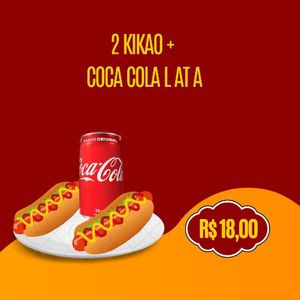 imagem do produto 2 kikao + Coca cola lata