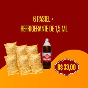 imagem do produto 6 pastel + Refrigerante1.5