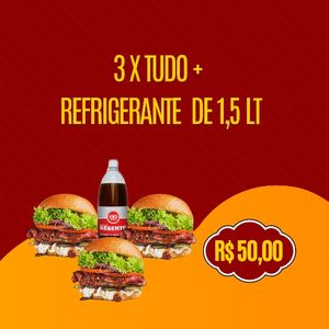 imagem do produto 3 X tudo + Refrigerante 1.5