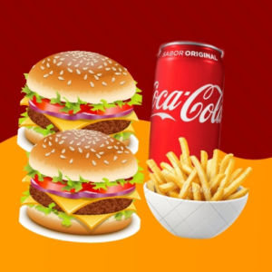 imagem do produto 2x salada + batata + coca lata.