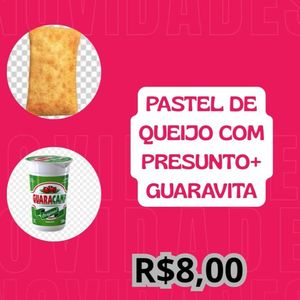 imagem do produto DUPLA DE DOIS  (PASTEL DE QUEIJO COM PRESUNTO+ GUARAVITA)