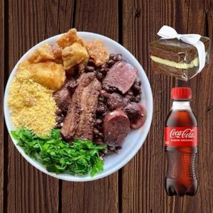 imagem do produto  FEIJOADA + BEBIDA + DOCINHO