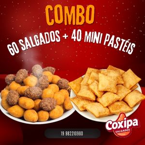 imagem do produto 60 salgados 40 mini pastéis 