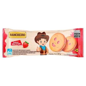 imagem do produto Bolacha recheada Rancheiro MORANGO+CARAMELO 90g