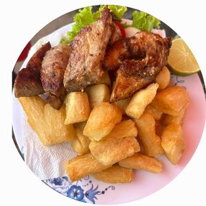 imagem do produto Fritas com filé de peixe ( tilapia ou agulhão)