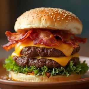 imagem do produto Burguer Duplo Bacon + Refrigerante 200ml