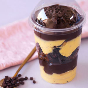 imagem do produto Copo Mousse de Maracujá c/ Brownie