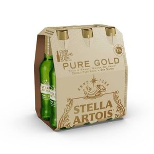 imagem do produto LONG NECK STELLA ARTOIS PURE GOLD 330 ml caixa com 6 unidades