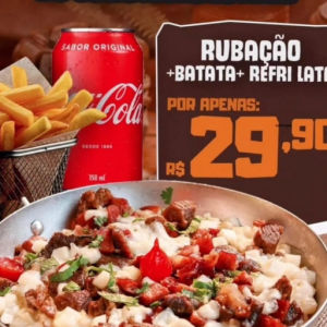 imagem do produto Rubacão Cremoso + batata frita + Coca lata