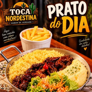 imagem do produto Isca de fraldinha ao molho churrasco
🍚 Arroz à moda do chef
🥔 Purê de macaxeira
🥗 Salada fresca
🍟 Fritas crocantes