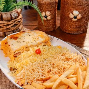 imagem do produto Combo do chefe lasanha frango+ fritas+salpicão