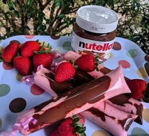 imagem do produto Morango com Nutella - Dindin Gourmet.