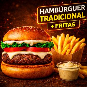 imagem do produto Hambúrguer Tradicional + Fritas