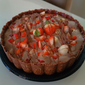 imagem do produto Brigadeiro com Morango - Bombom Aberto