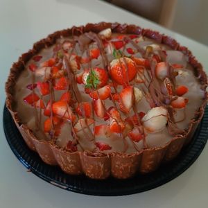 imagem do produto Prestígio com Brigadeiro e Morango - Bombom Aberto