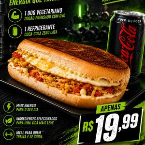 imagem do produto Combo Fitnes - (VEGETARIANO + COCA ZERO LATA)