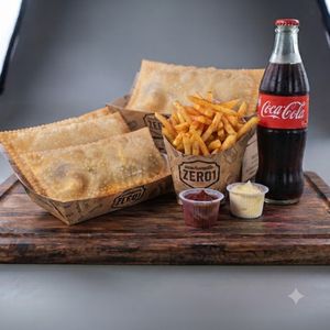 imagem do produto Combo Família (Pastel) - 2 Premium 2 + 1 Premium 3 + Fritas G + Refrigerante 1 Litro