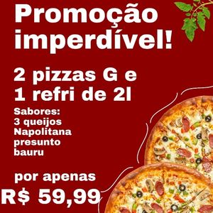 imagem do produto 2 pizzas G e 1 refrigerante de 2L