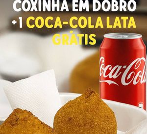 imagem do produto Coxinha em Dobro + 1 refrigerante lata Grátis