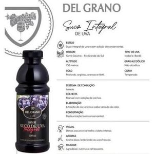 imagem do produto Suco de Uva Integral Del Grano 300ml